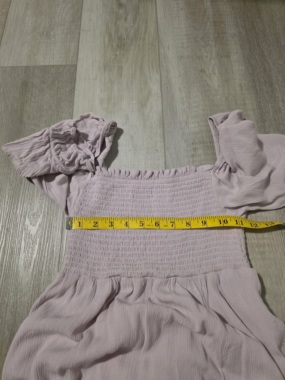 Oak + Fort Smocked Tiered Midi Dress – Blush Pink – Size S - Picture 9 of 12
